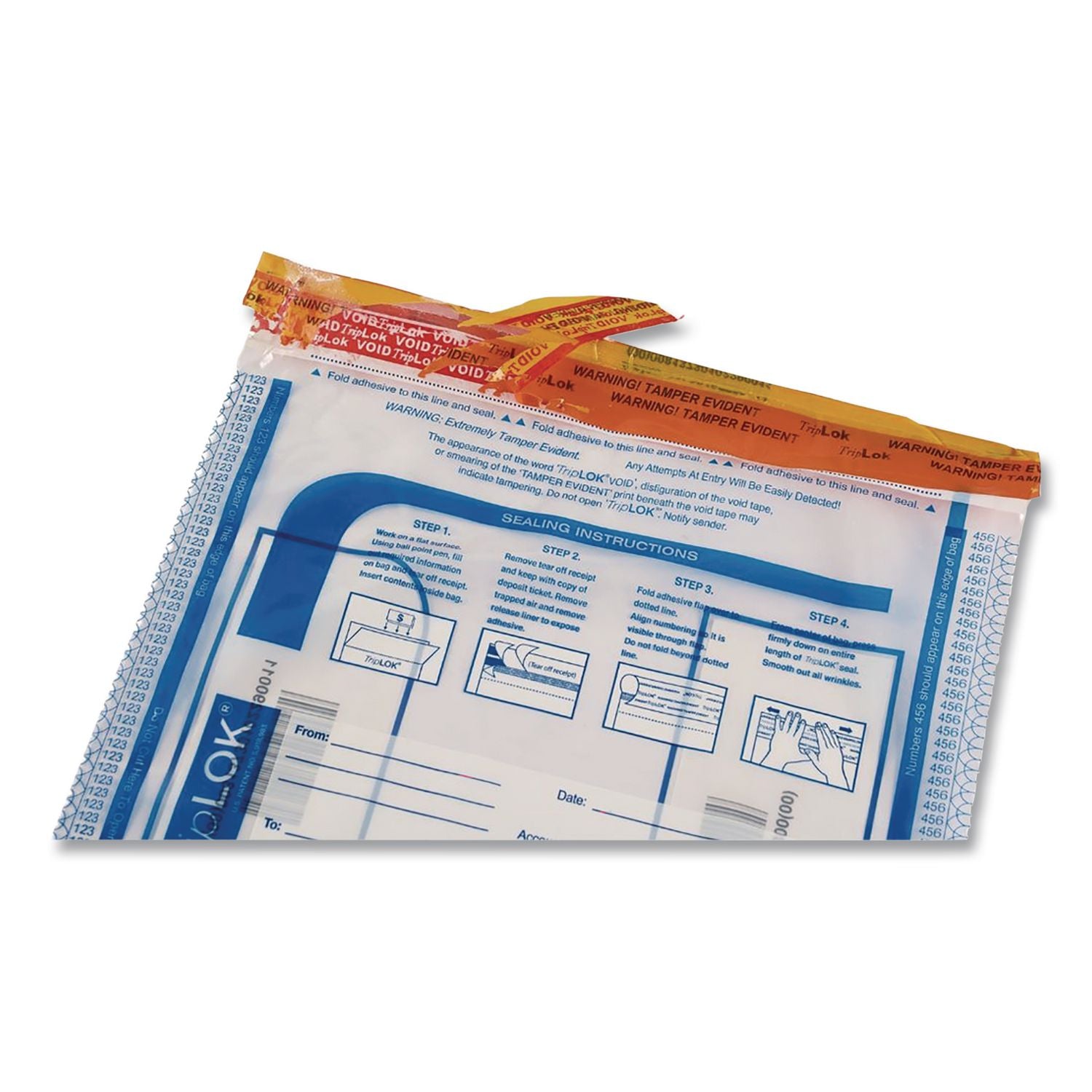 Deposit Bag, Plastic, 15" X 20", Clear, 50/Pack