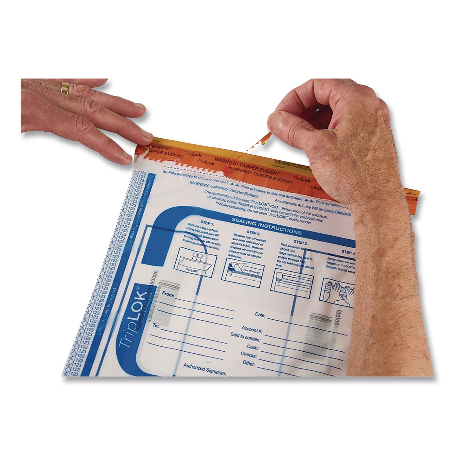 Deposit Bag, Plastic, 15" X 20", Clear, 50/Pack