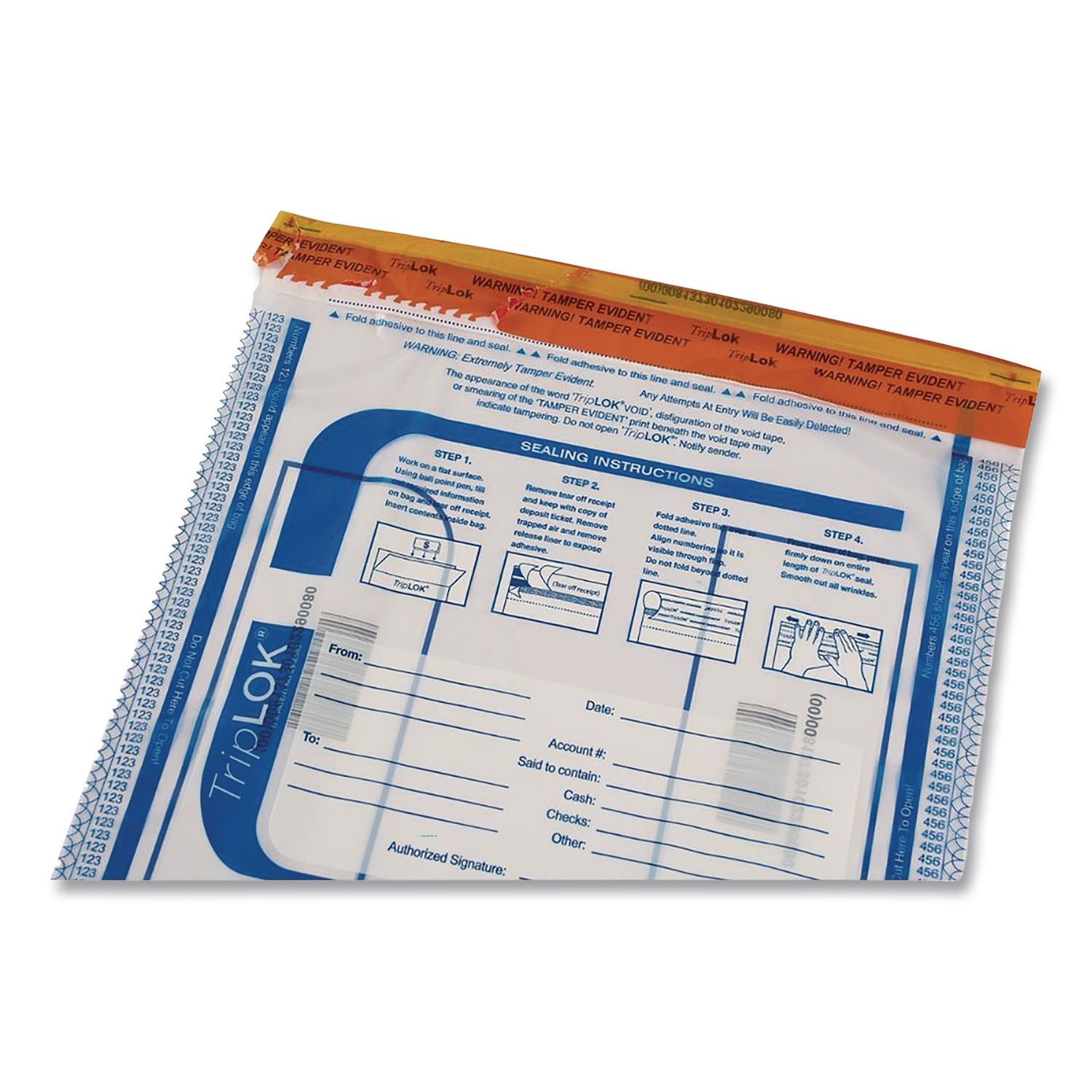 Deposit Bag, Plastic, 15" X 20", Clear, 50/Pack