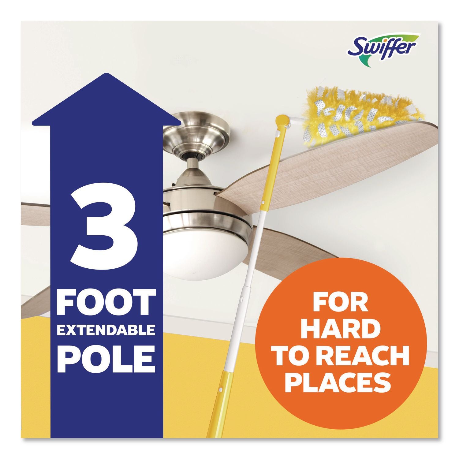 360 Heavy Duty Extendable Starter Dusting Kit, 3 Refills And One 6" To 3 Ft Pole, 4 Kits/Carton