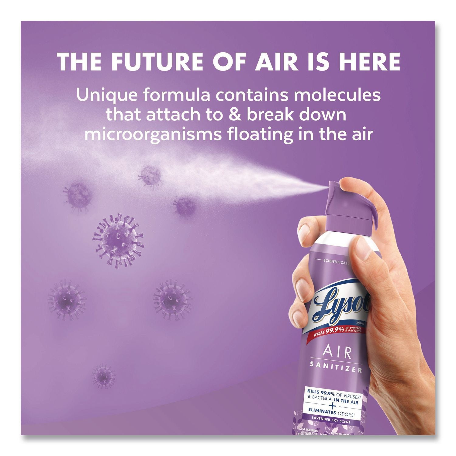 Air Sanitizer Spray, Lavender Sky Scent, 10 Oz Aerosol Spray