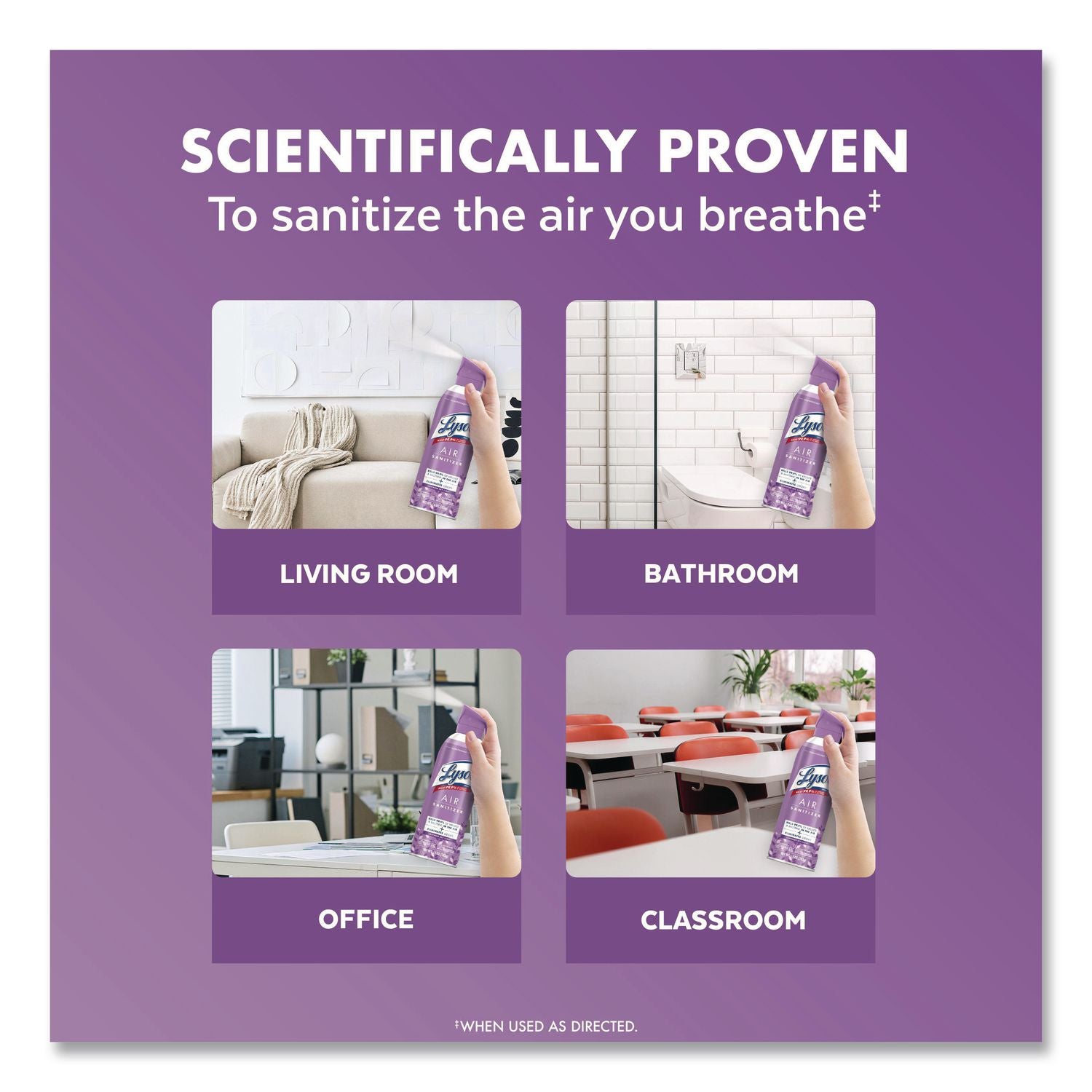 Air Sanitizer Spray, Lavender Sky Scent, 10 Oz Aerosol Spray