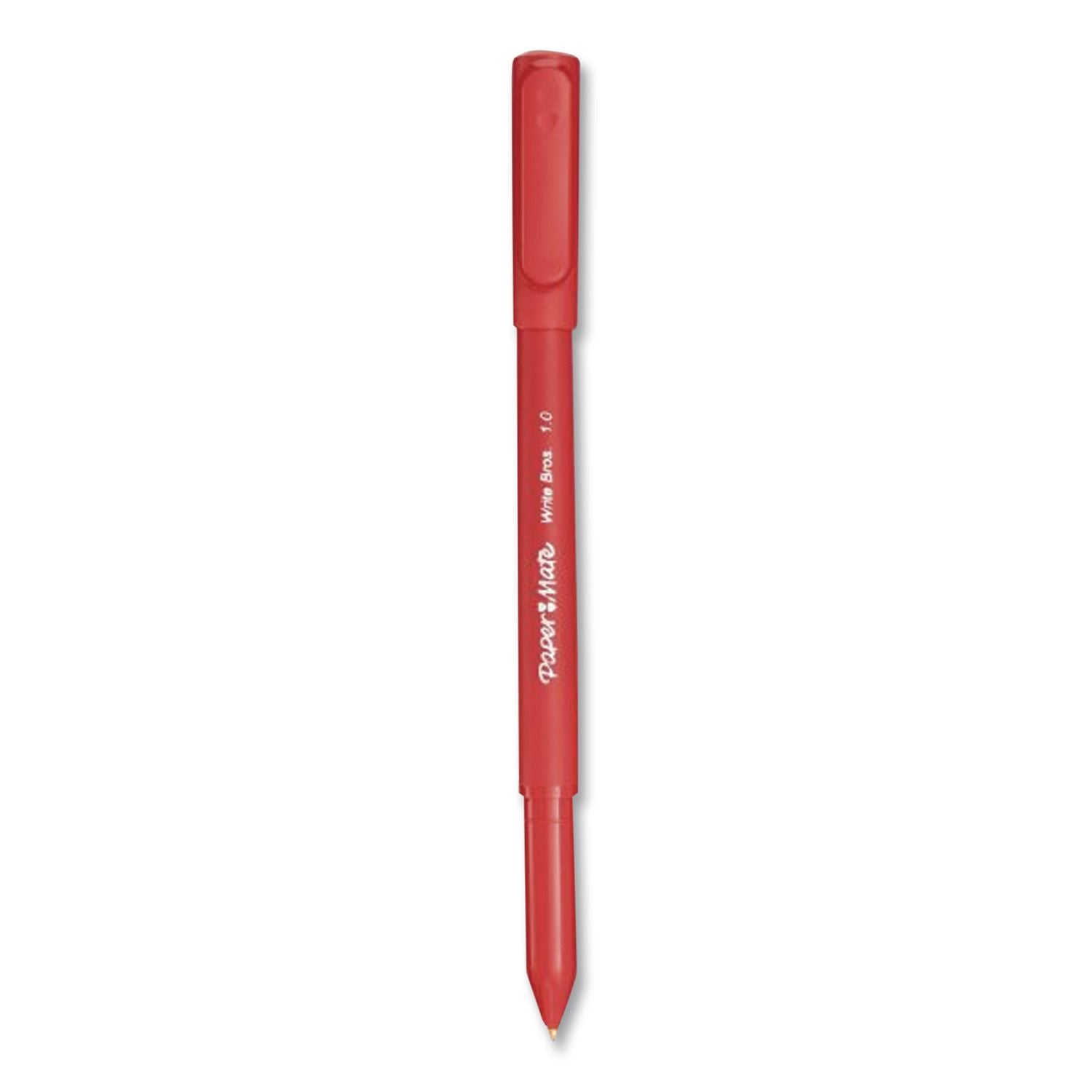 Write Bros, Ballpoint Pen, Stick, Medium 1 Mm, Red Ink, Red Barrel, 12/Pack, 72 Packs/Carton