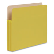Heavy-Duty Color File Pockets, 1.75" Expansion, Letter Size, Yellow