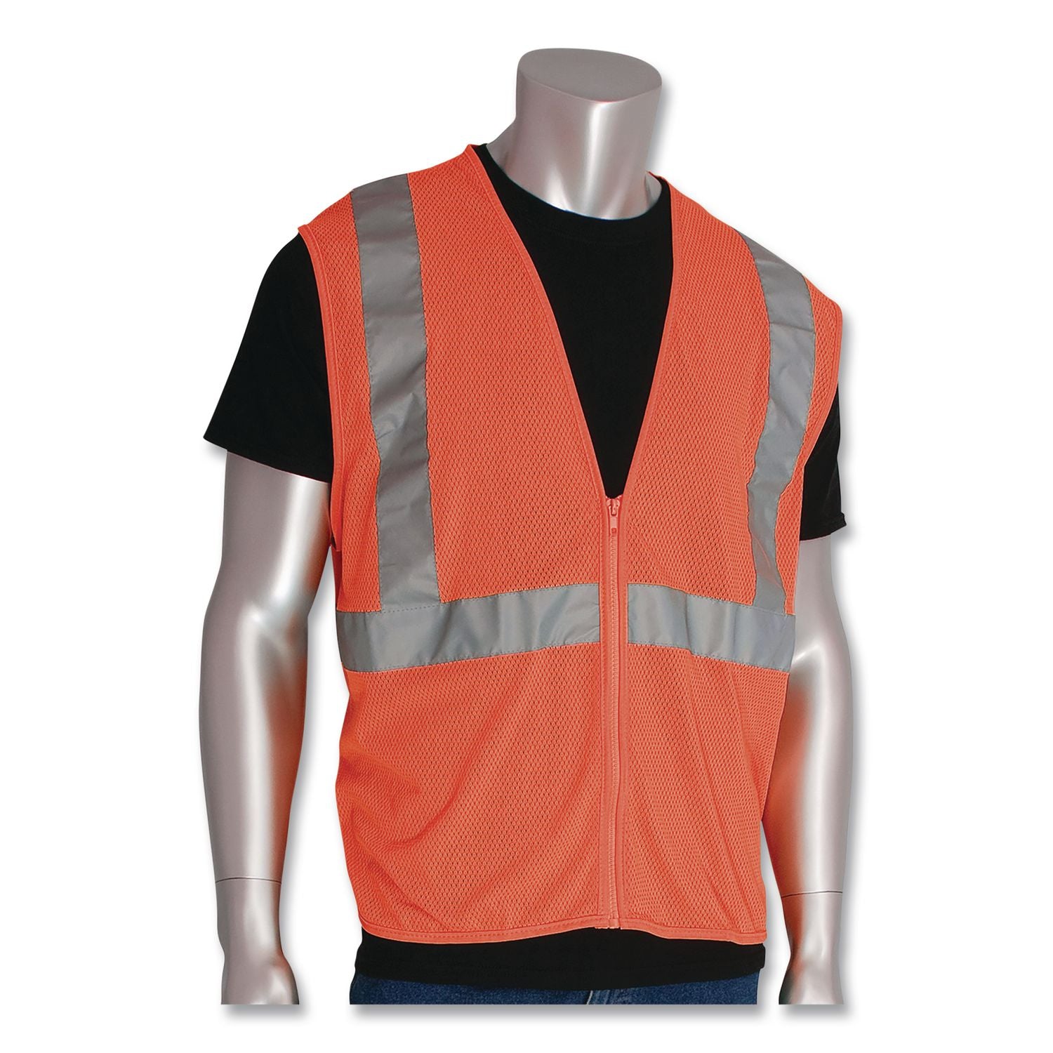 Safety Vests, Polyester, 3X-Large, Orange