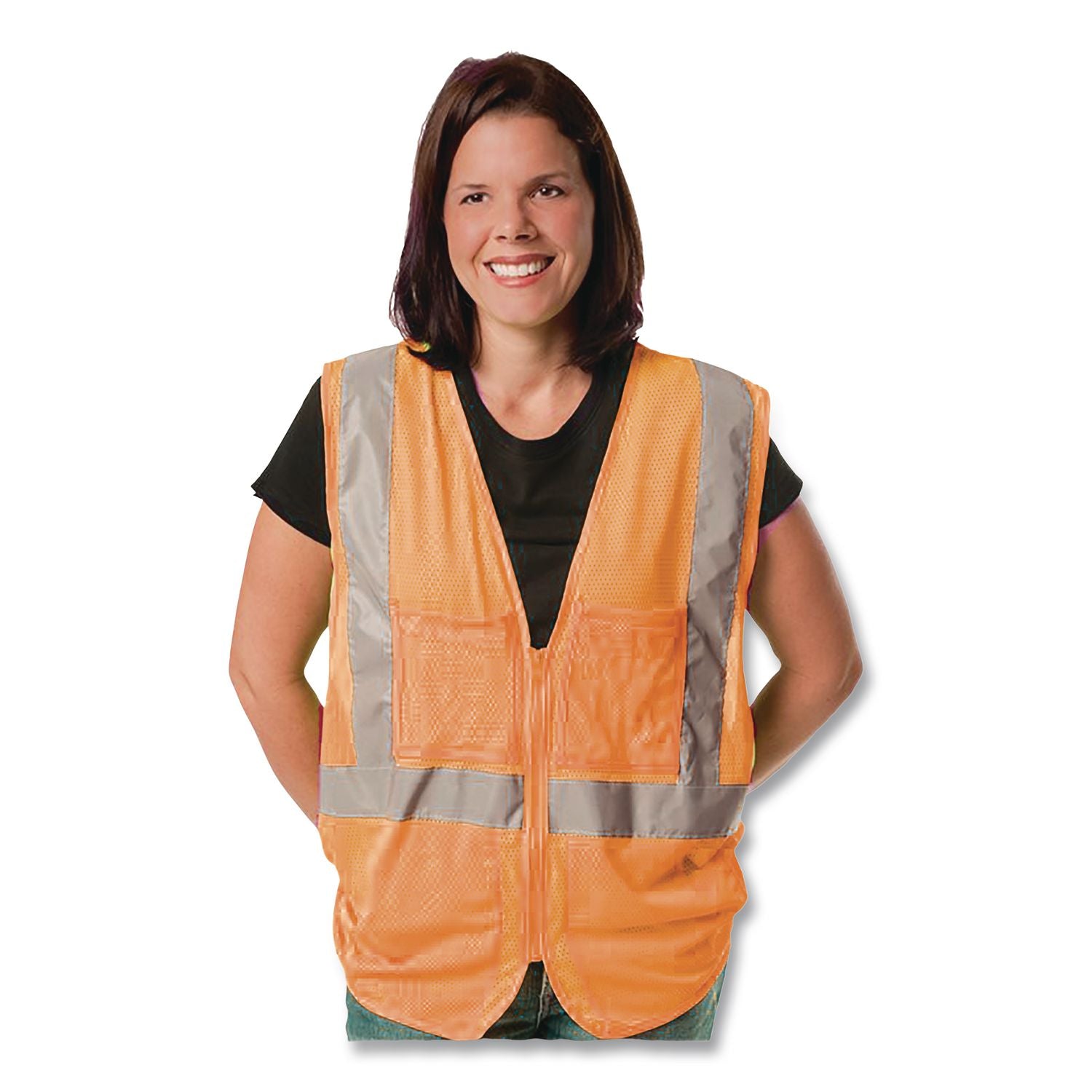 Safety Vests, Polyester, 3X-Large, Orange