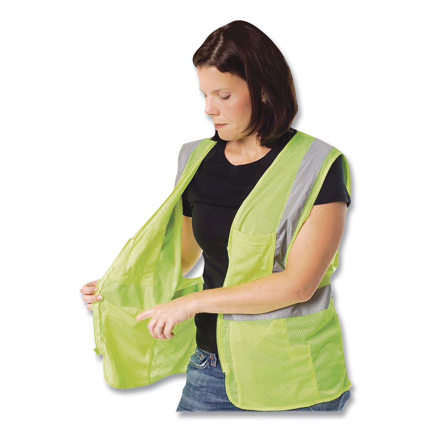 Safety Vests, Polyester, 3X-Large, Lime Yellow