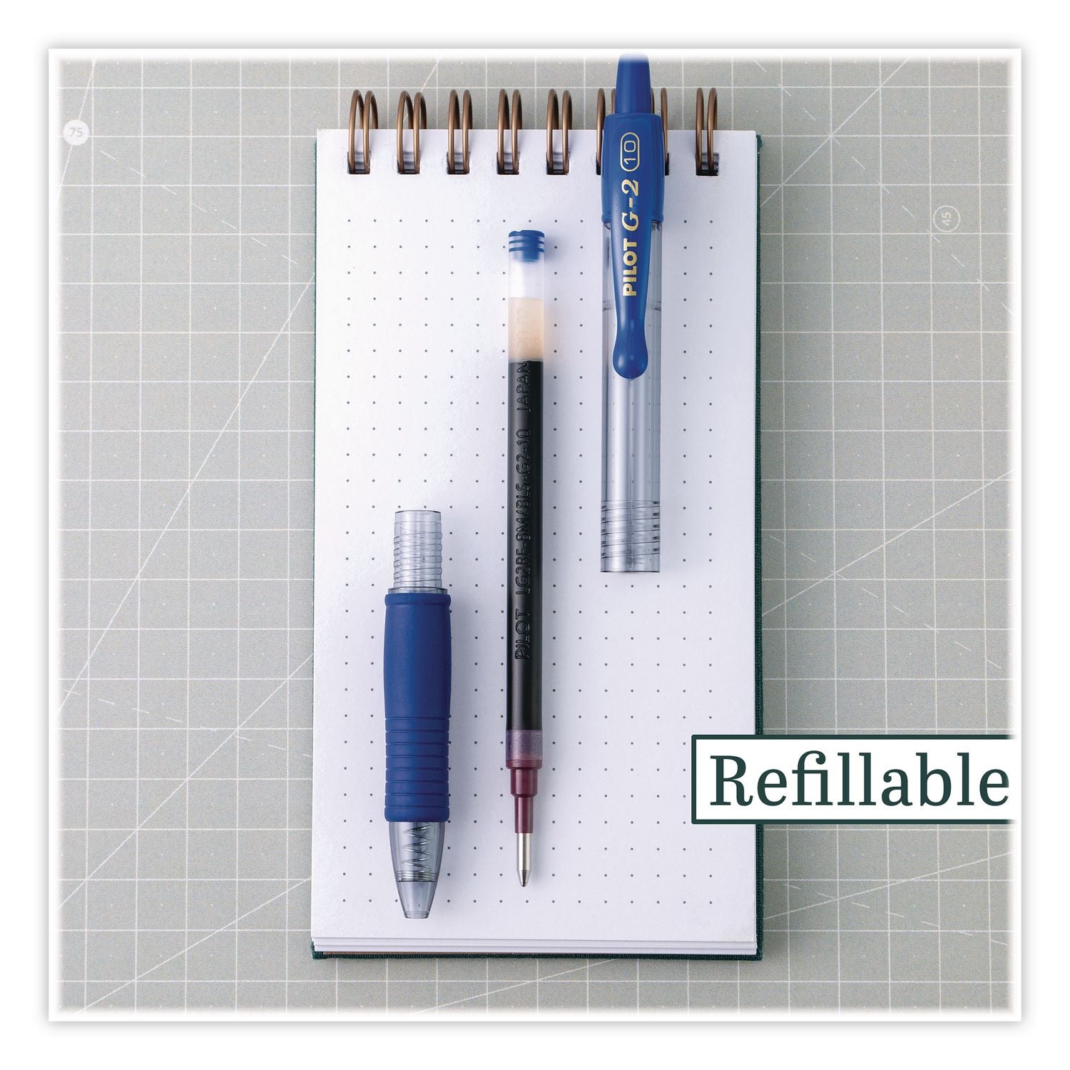 G2 Edge Premium Gel Pen, Retractable, Bold 1 Mm, Blue Ink, Clear/Blue Barrel, 5/Pack