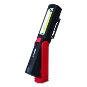COB Pocket Work Light Flashlight, 3 AAA Batteries (Included), Red/Black