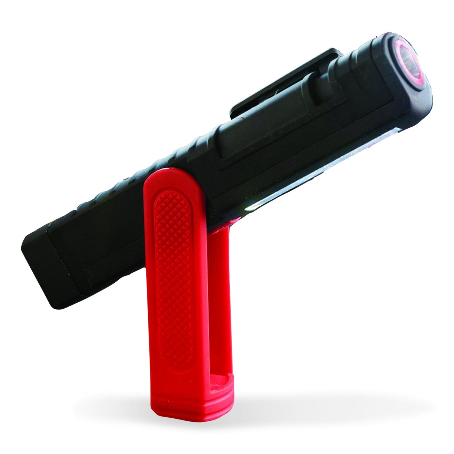 COB Pocket Work Light Flashlight, 3 AAA Batteries (Included), Red/Black