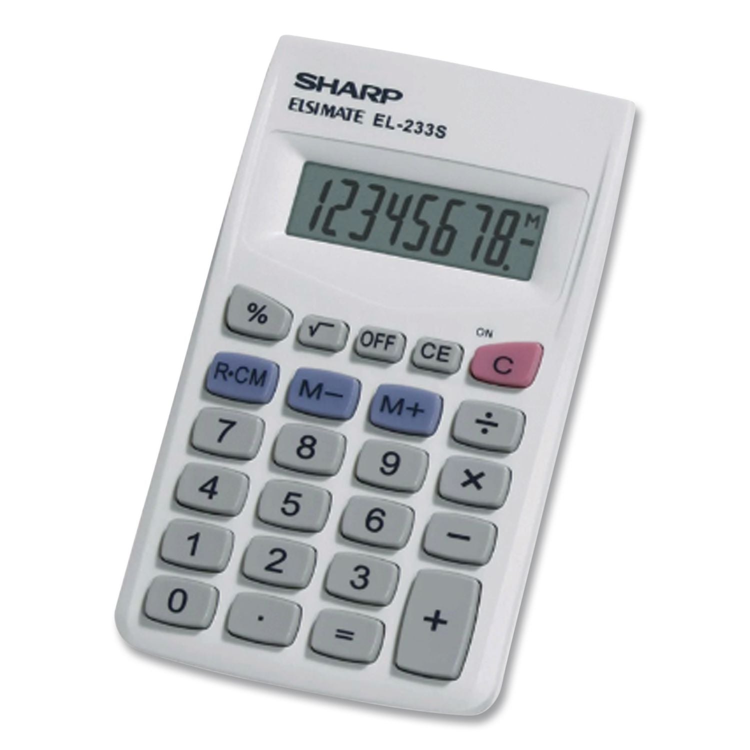 Elsi Mate EL233S 8-Digit Pocket Calculator, 8-Digit LCD Display, 160/Box