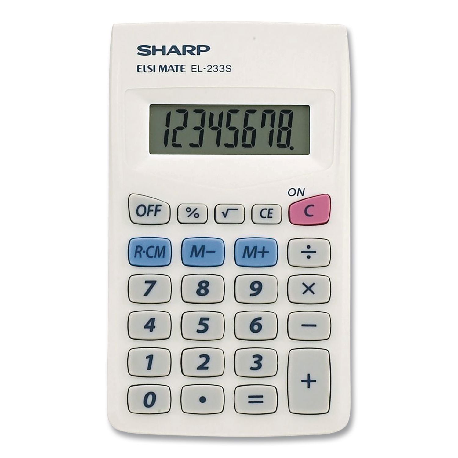 Elsi Mate EL233S 8-Digit Pocket Calculator, 8-Digit LCD Display, 160/Box