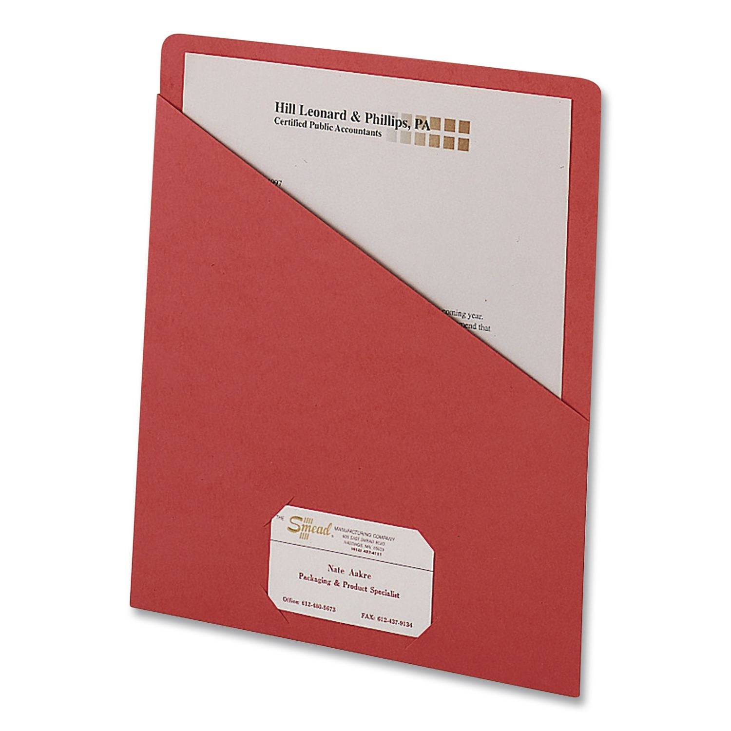 Organized Up Slash Jackets, Letter Size, Red, 25/Pack