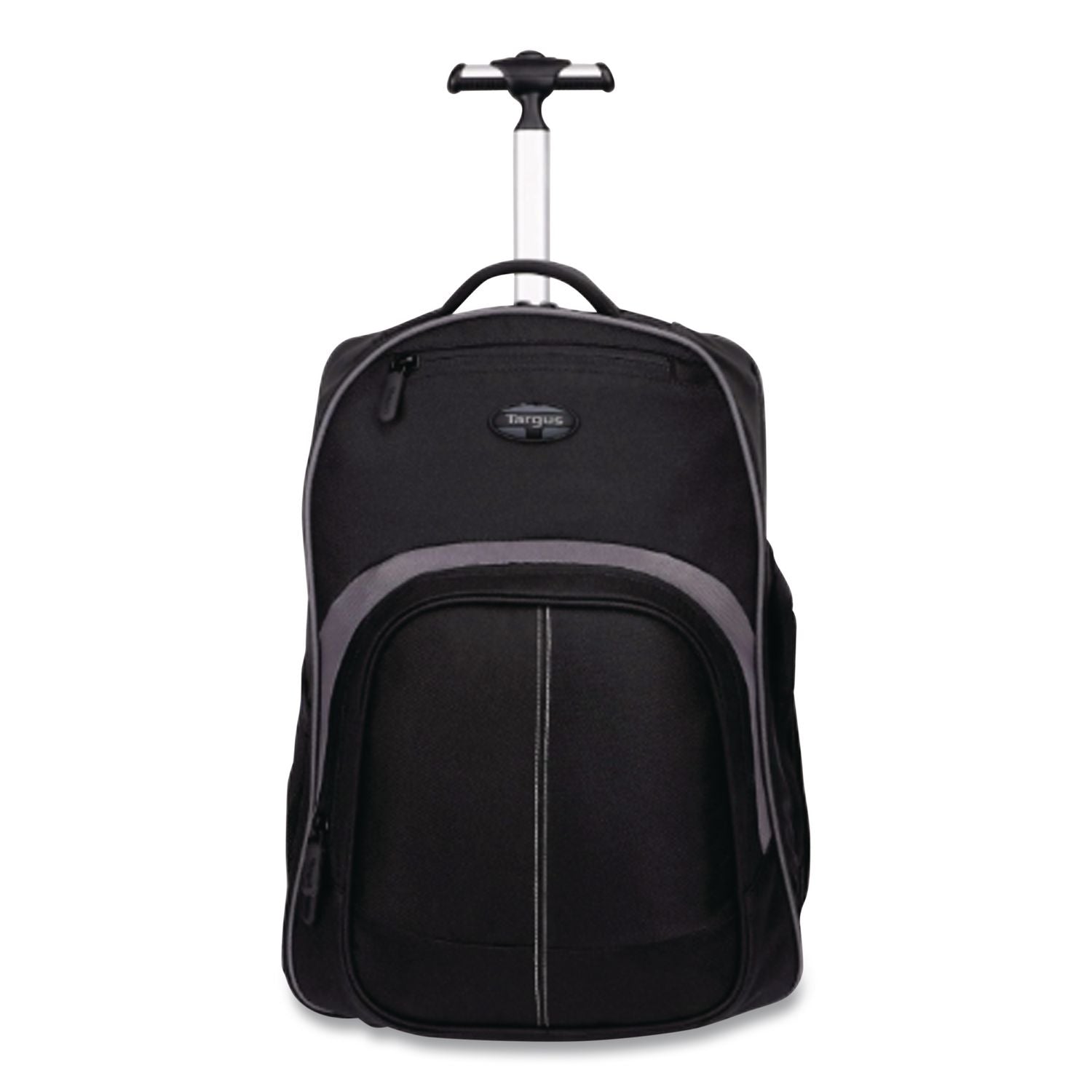Compact Rolling Backpack, Fits PC Laptops Up To 16" And Macbook Pros Up To 17", 13.8" X 9" X 19", Black
