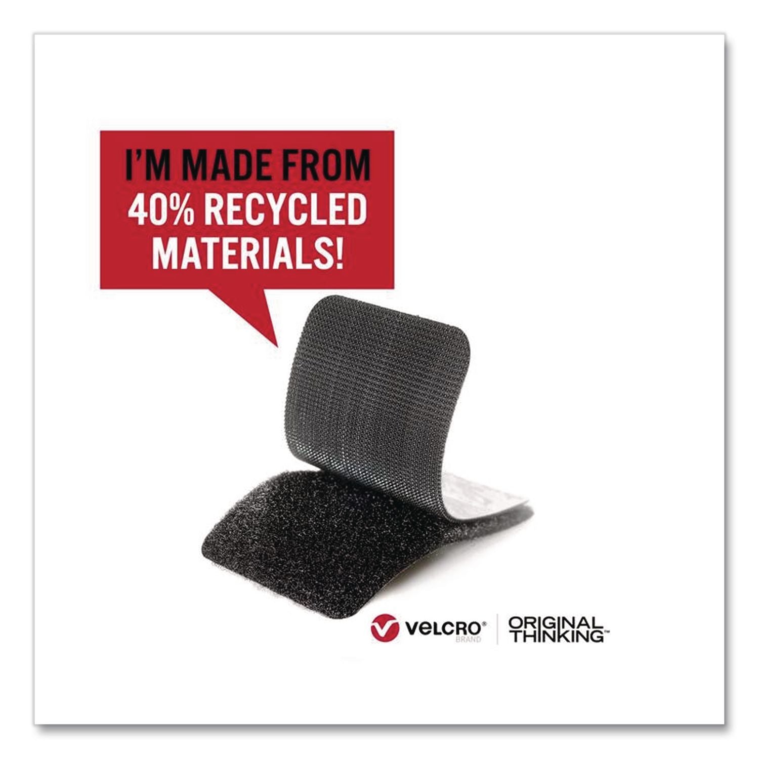 ECO Collection Industrial Strips, 1.75" X 3", Black, 2/Pack
