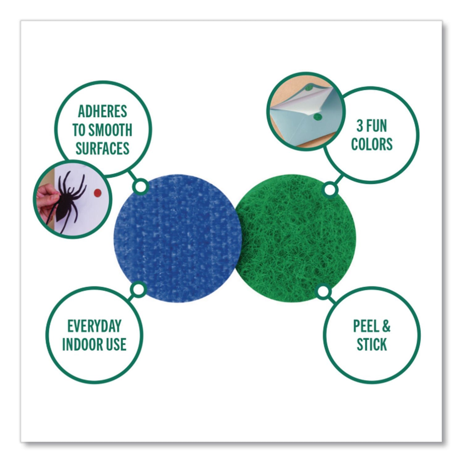 Crafting Sticky Back Dots, 0.62", Assorted, 140/Pack
