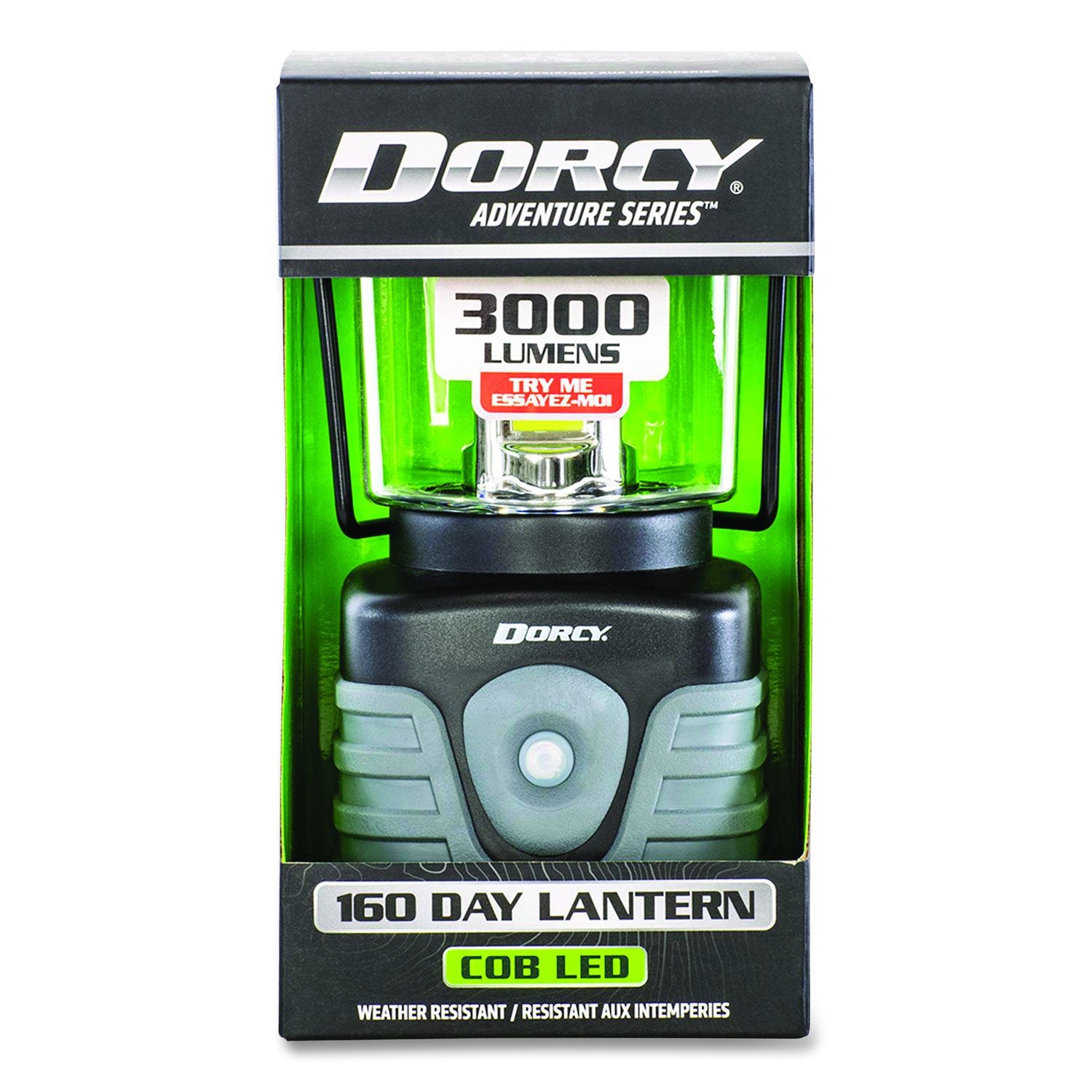 160 Day Adventure Max Lantern, 6 D Batteries (Included), Gray