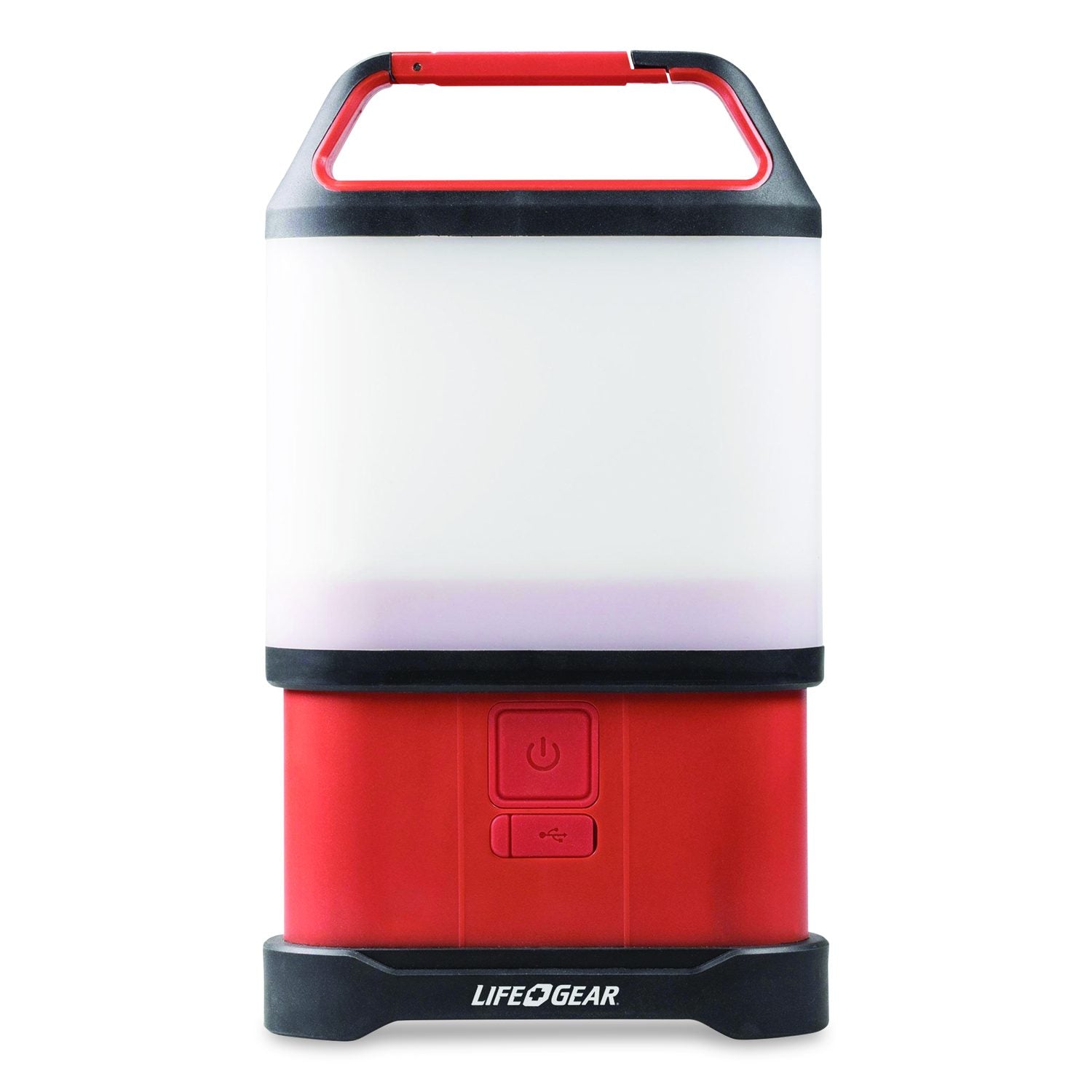 Lifegear Stormproof Stow Away Lantern, 4 AA Batteries (Included), Red