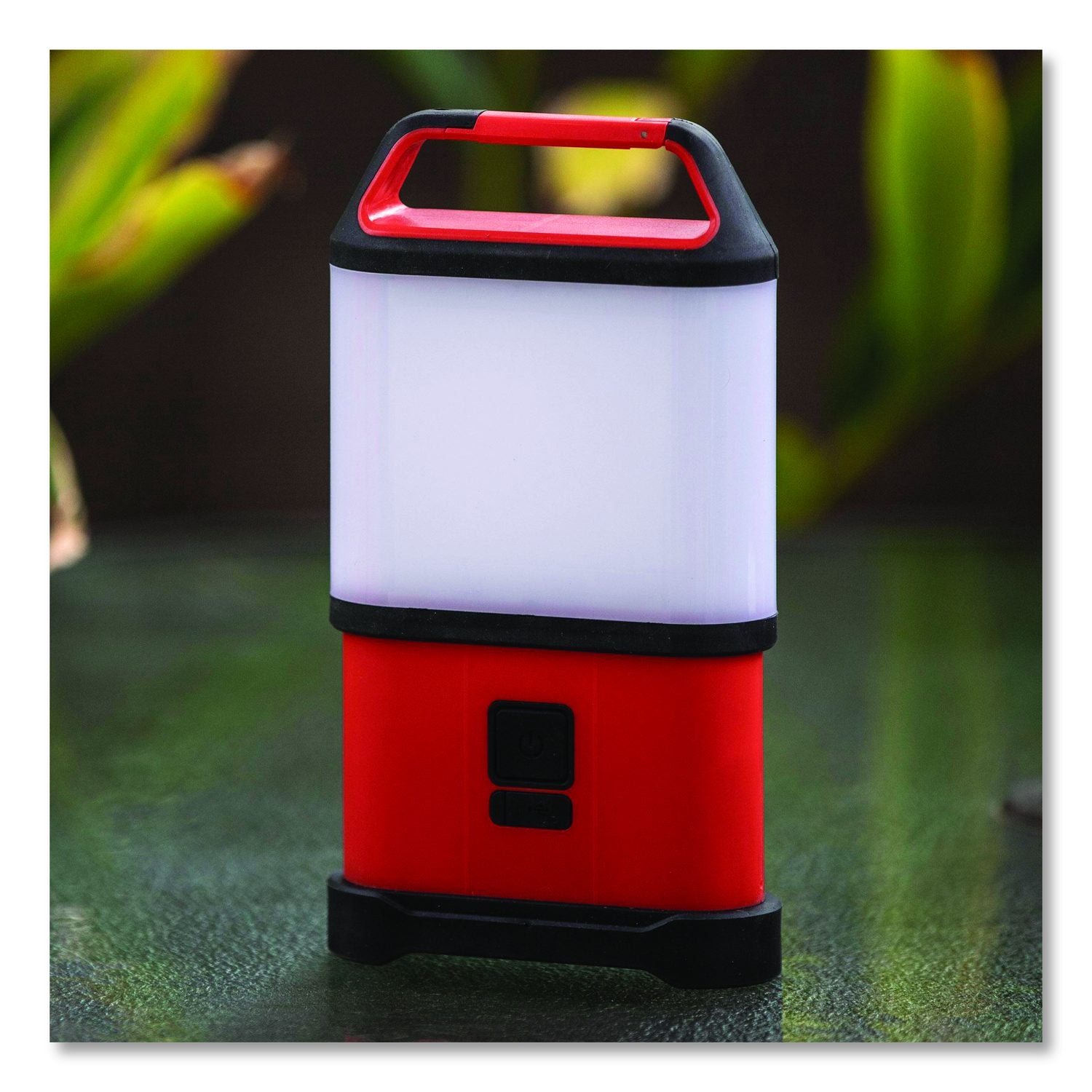 Lifegear Stormproof Stow Away Lantern, 4 AA Batteries (Included), Red