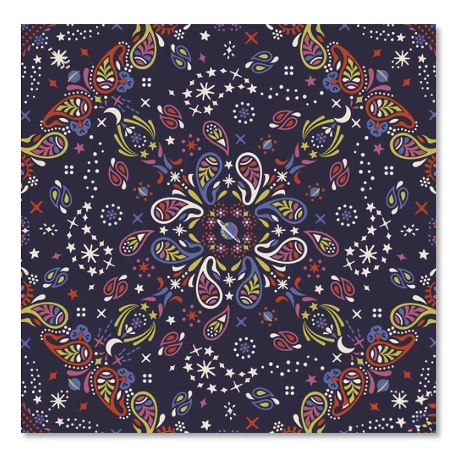 Insulated Lunch Bag, 7.25 X 4.25 X 9, Starry Paisley
