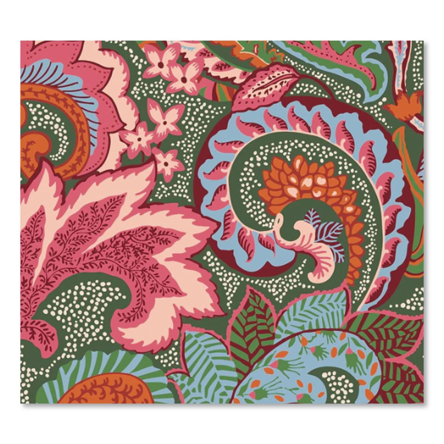 16" Mini Adair Spinner, 14 X 8 X 16, Leaf Me Not Paisley