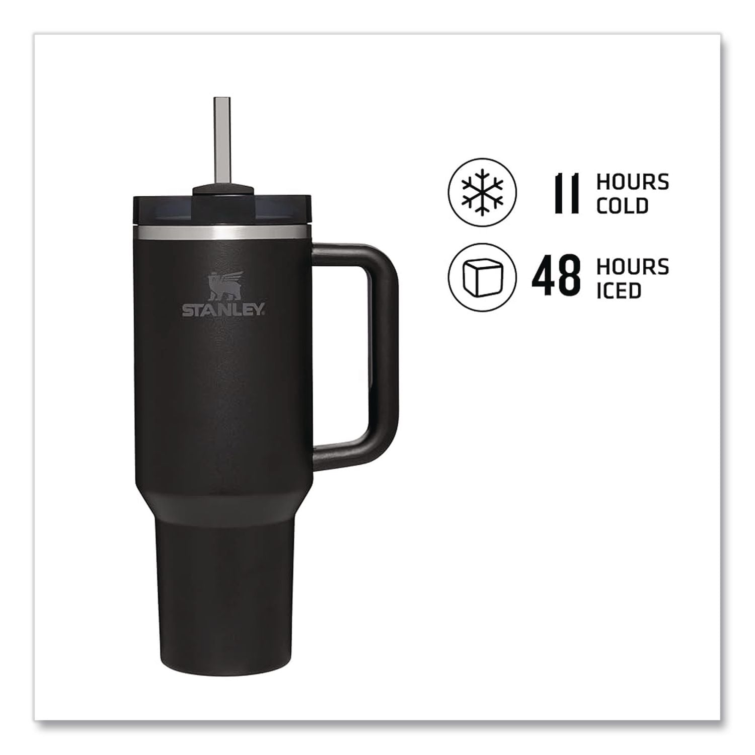 Quencher H2.0 Flowstate Stainless Steel Double Wall Insulated Tumbler, 40 Oz, Black