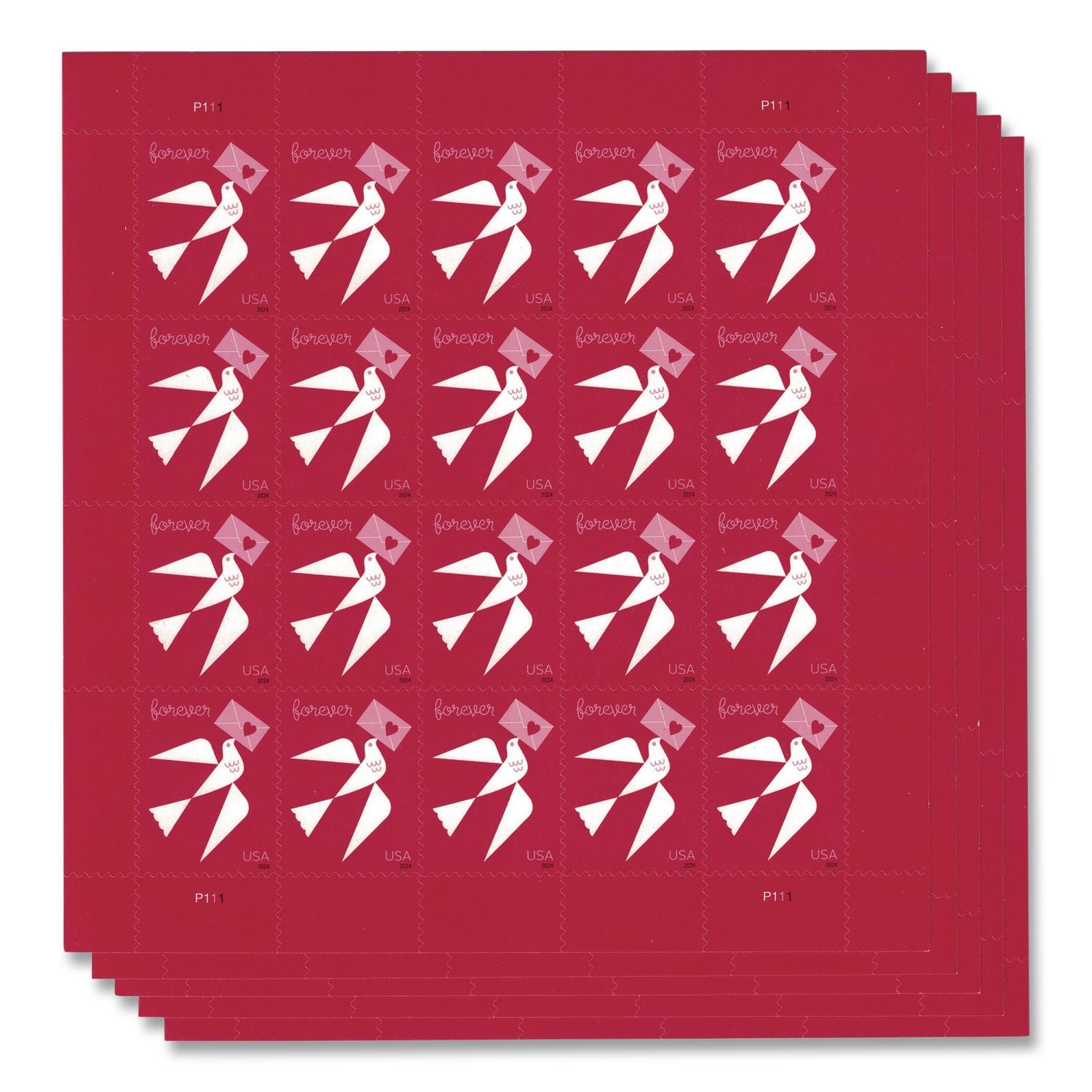 1 Oz First-Class Forever Stamps, Love, 100/Pack