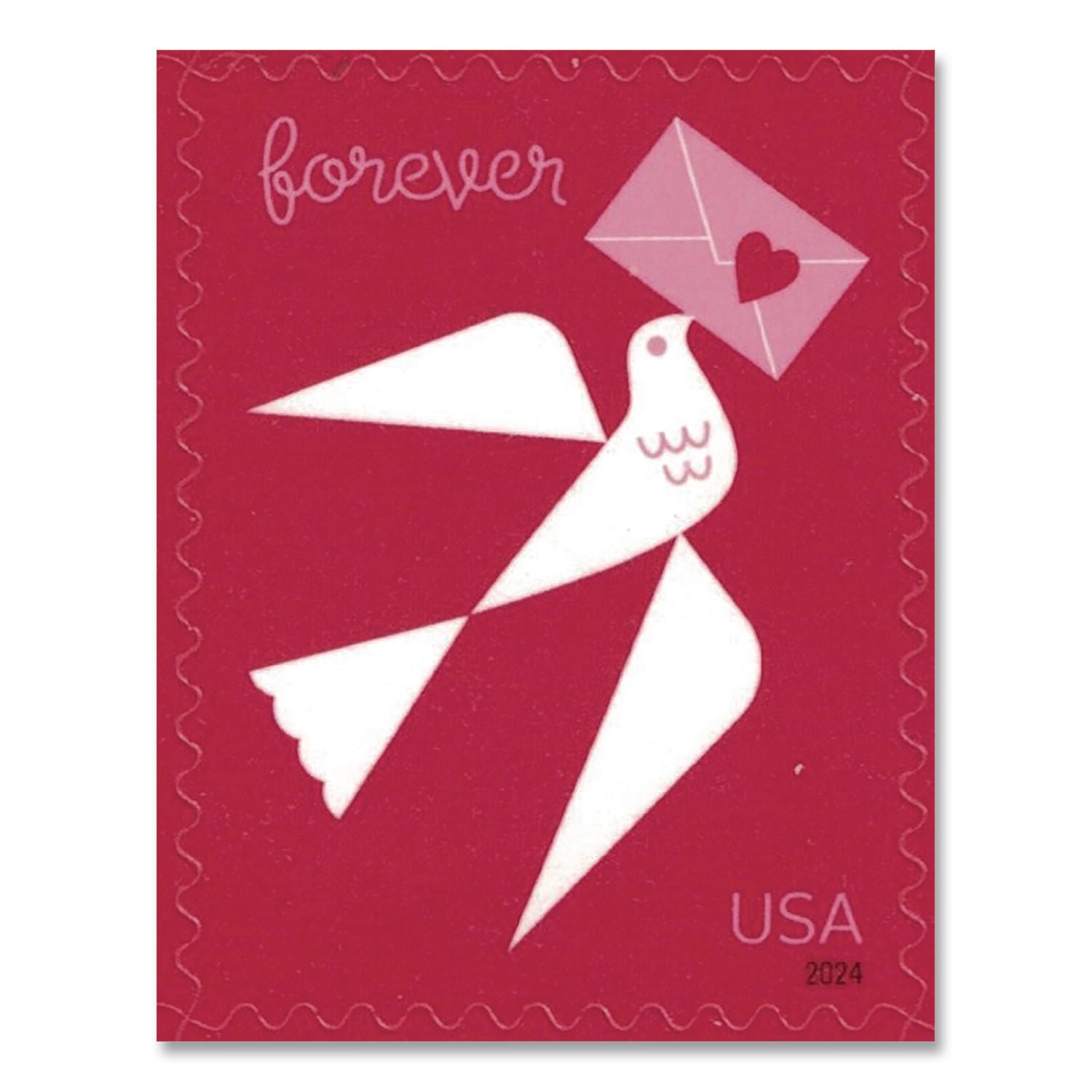 1 Oz First-Class Forever Stamps, Love, 100/Pack