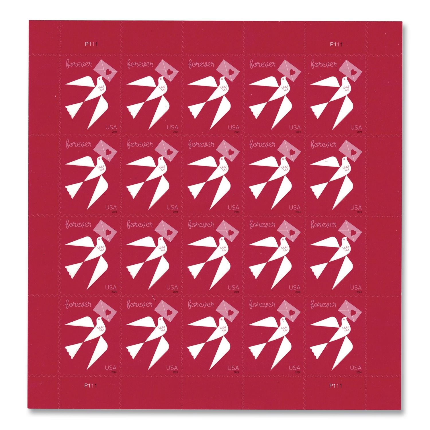 1 Oz First-Class Forever Stamps, Love, 20/Pack