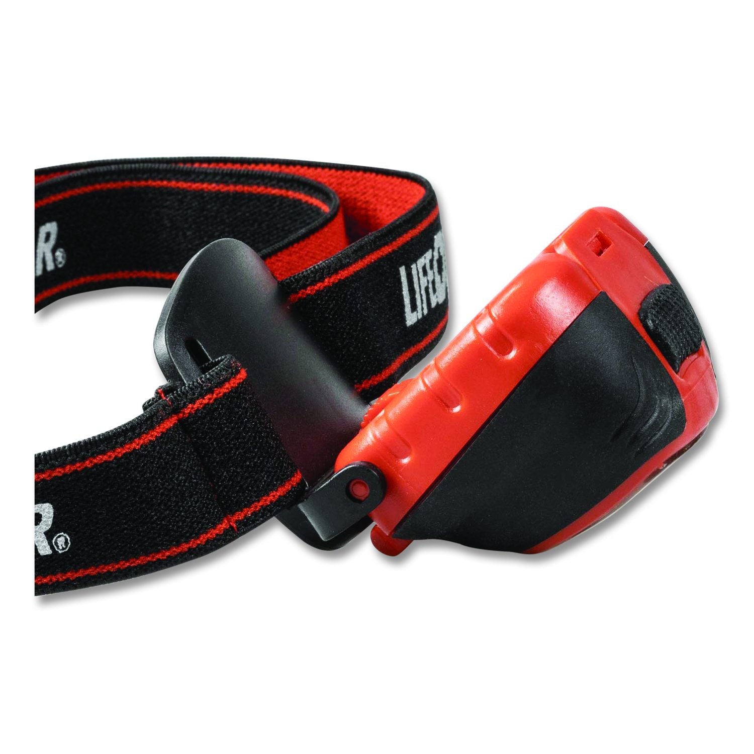 Lifegear Storm Proof Headlamp, 3 AAA Batteries (Included), Black/Red