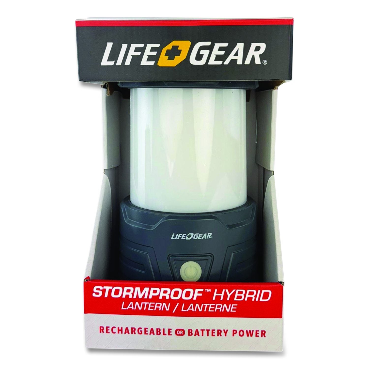 Lifegear Hybrid Rechargeable Lantern, Rechargeable Lithium Ion Battery (Included), Gray