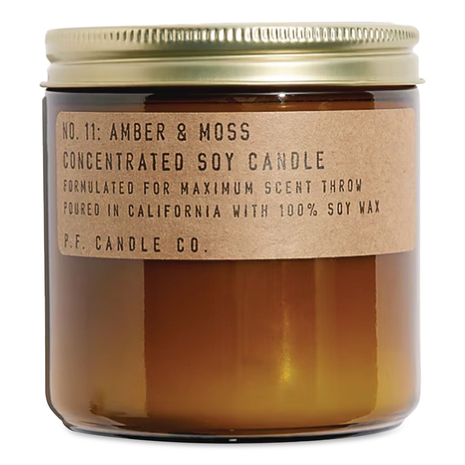Soy Jar Candle, Amber And Moss, 50 Hour Burn Time, 7.2 Oz, Amber