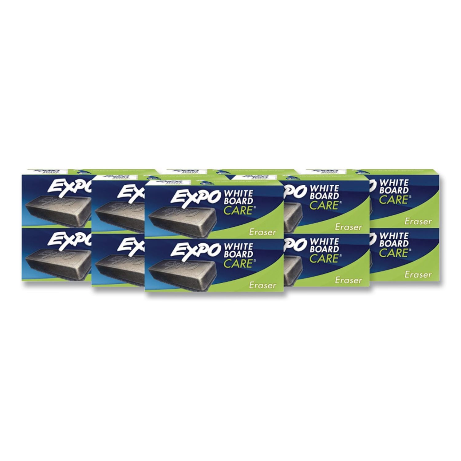 White Board CARE Dry Erase Eraser, 5.13 X 2.25 X 1.25, Charcoal, 12/Carton