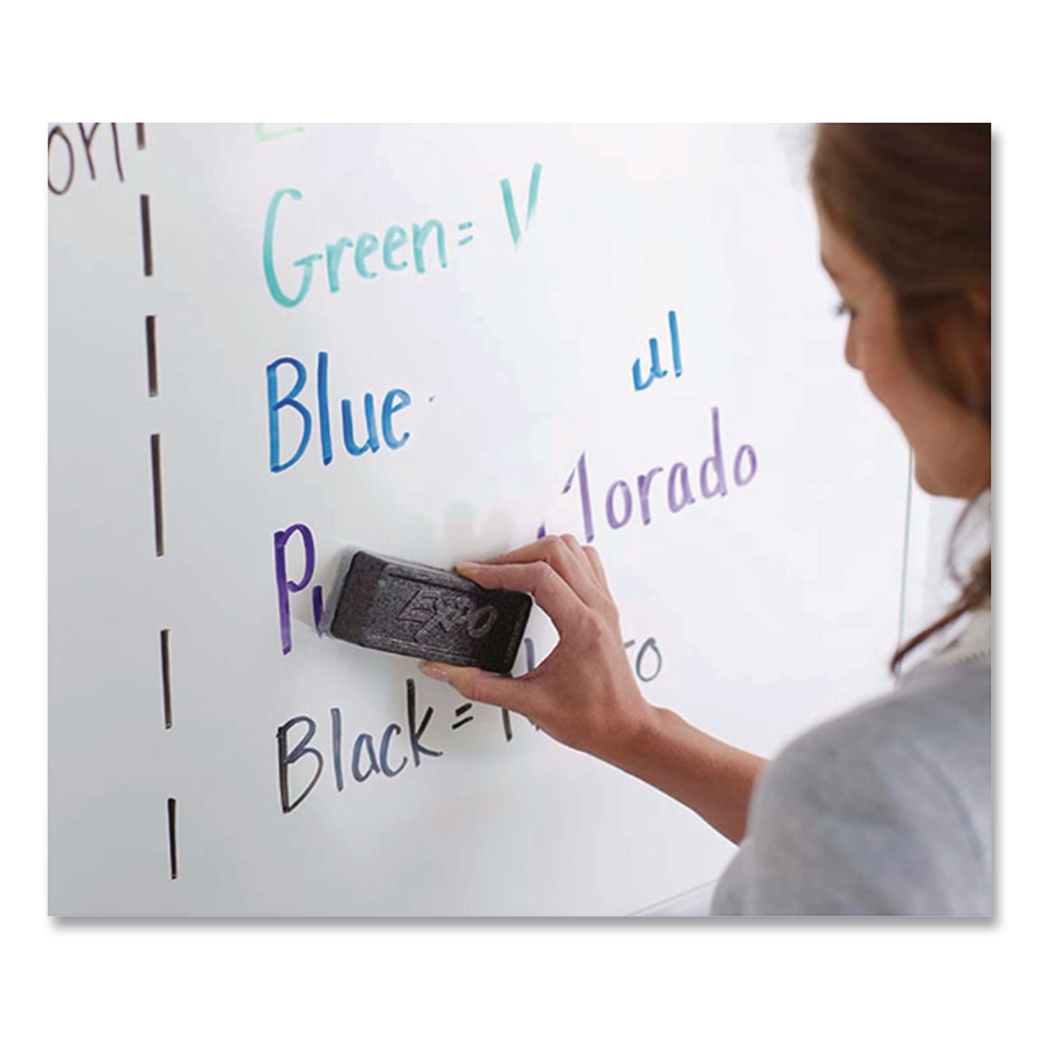 White Board CARE Dry Erase Eraser, 5.13 X 2.25 X 1.25, Charcoal, 12/Carton