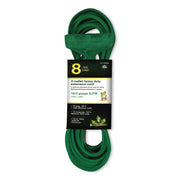3-Outlet Outdoor Extension Cord With Lighted End, 13 A, 8 Ft, 13, Green