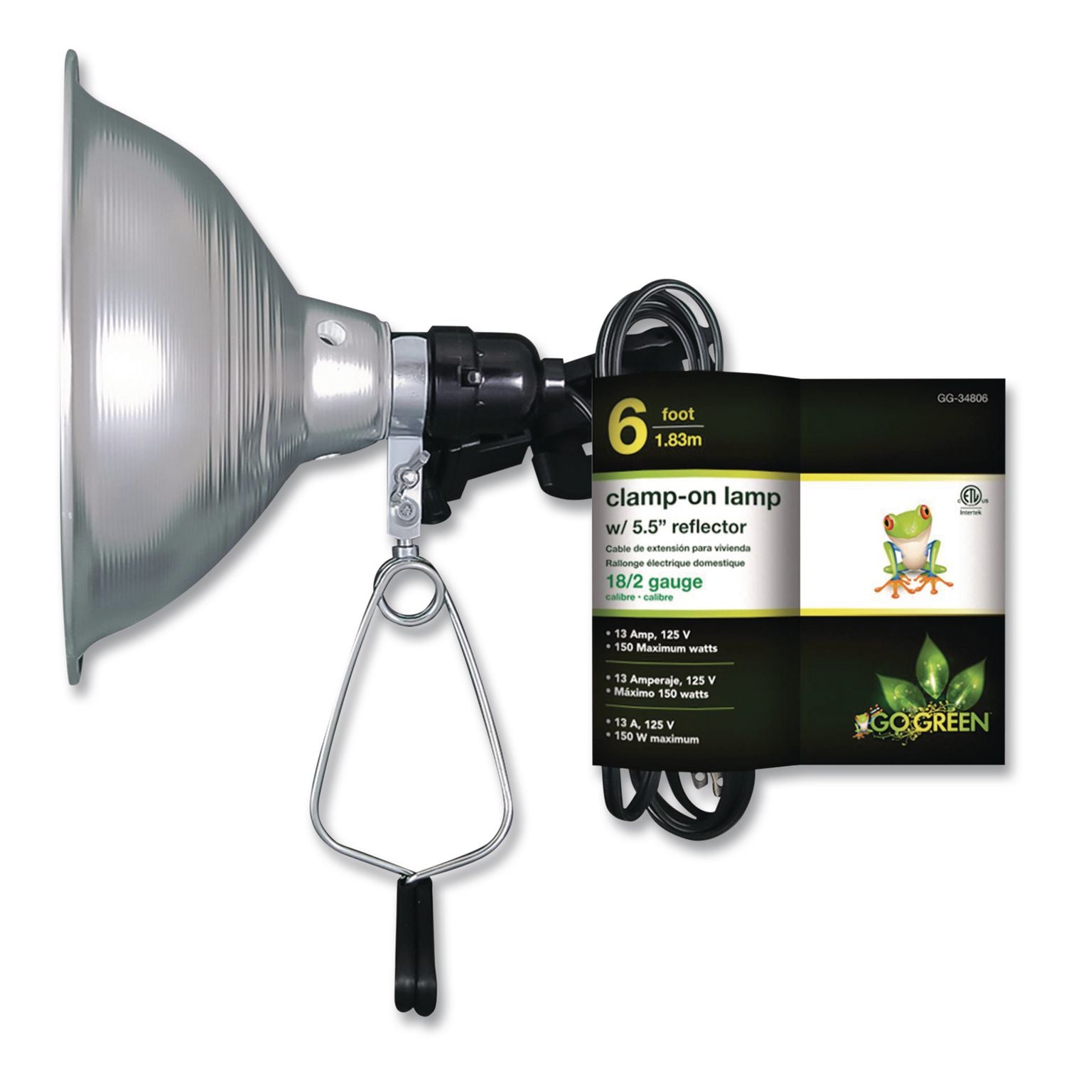 Clamp Lights, 5.5" High, Gray