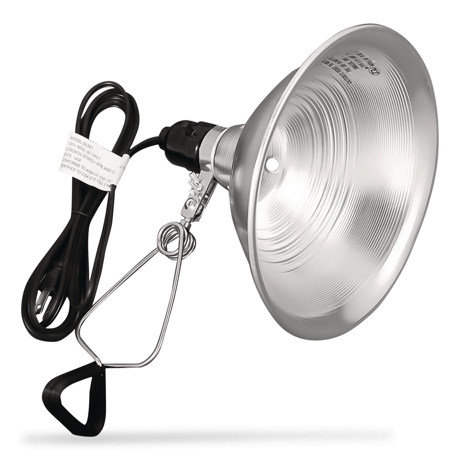 Clamp Lights, E26 Bulb, 7 X 8.5 X 8.5, Gray