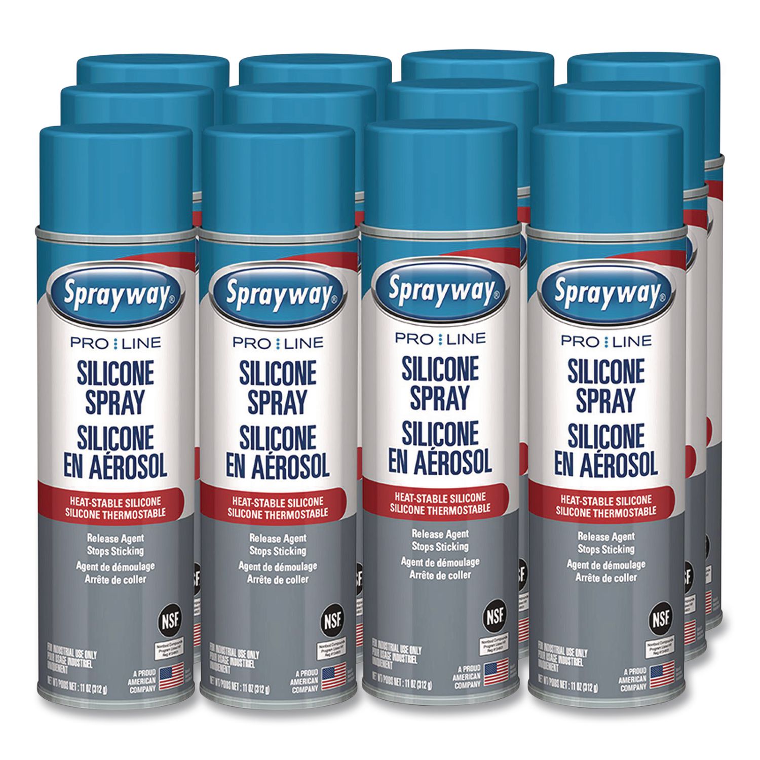 Silicone Spray Release Agent, 11 Oz Aerosol Spray, 12 Cans/Carton