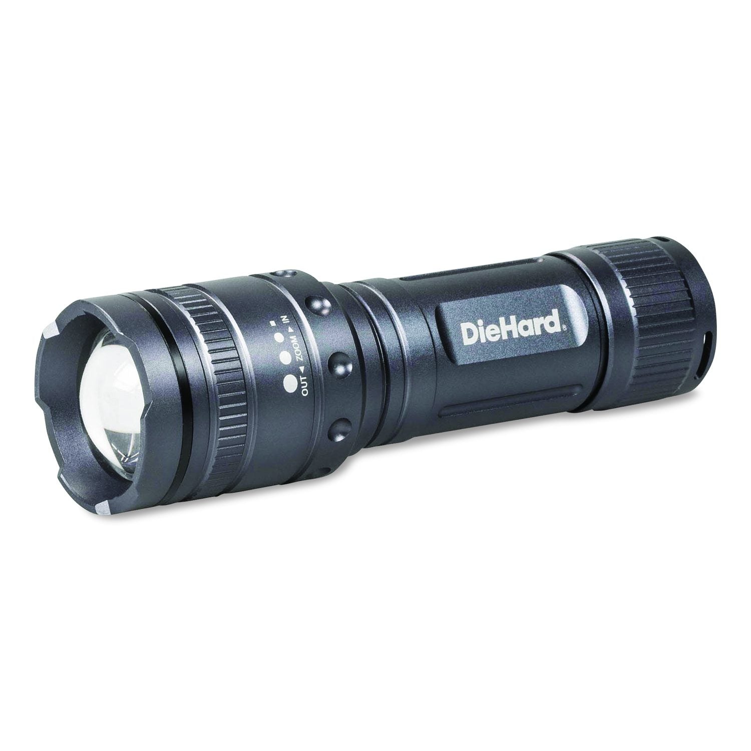 Diehard Twist Focus Aluminum 1, 500 Lumen Flashlight, 4 AAA Batteries (Included), Gray