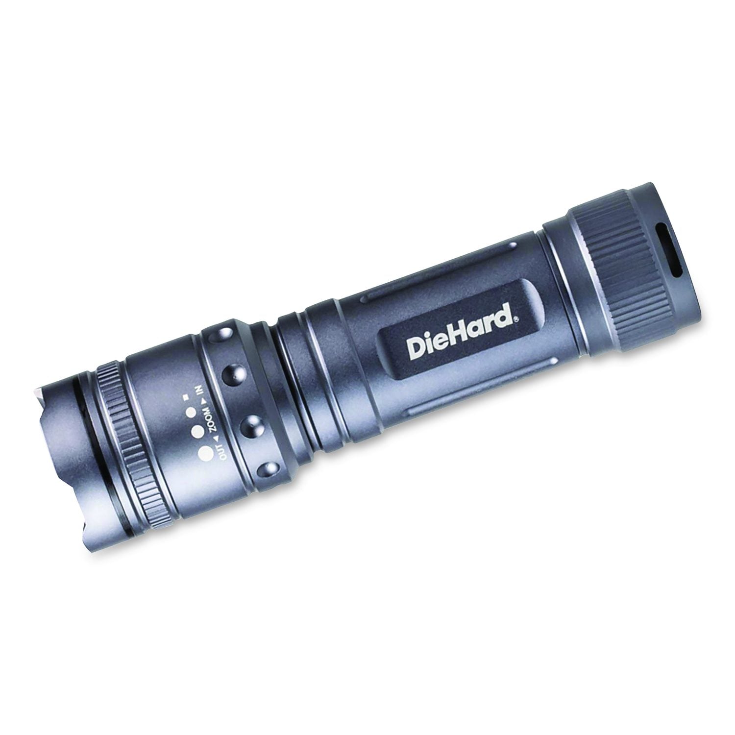 Diehard Twist Focus Aluminum 1, 700 Lumen Flashlight, 6 AA Batteries (Included), Gray