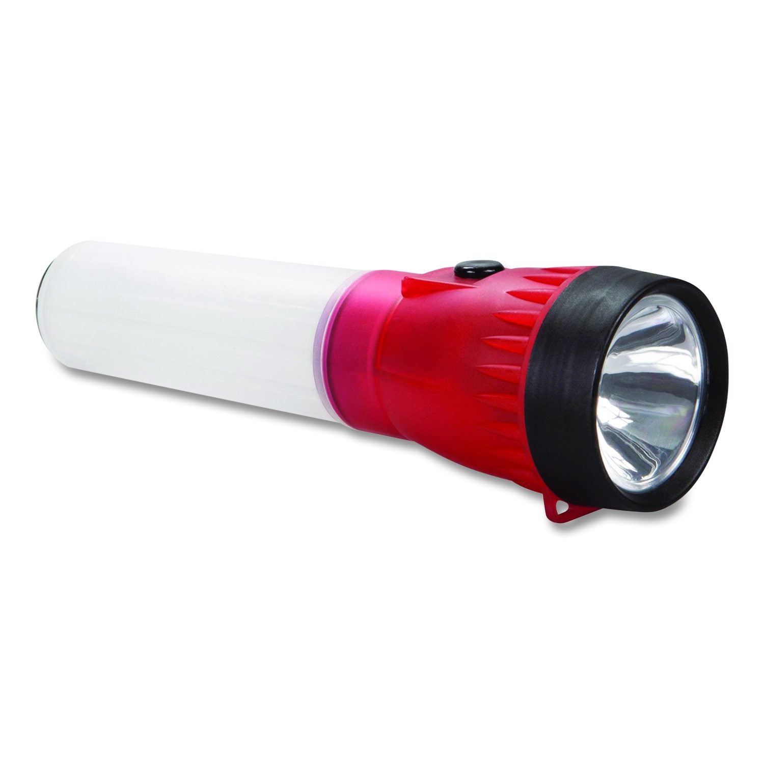 Lifegear Glow Flashlight With Storage Handle, 3 AA Batteries (Included), Red