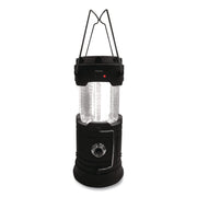 COB LED Solar/Rechargeable Lantern, Lithium Ion Rechargeable Battery (Included), Dark Gray