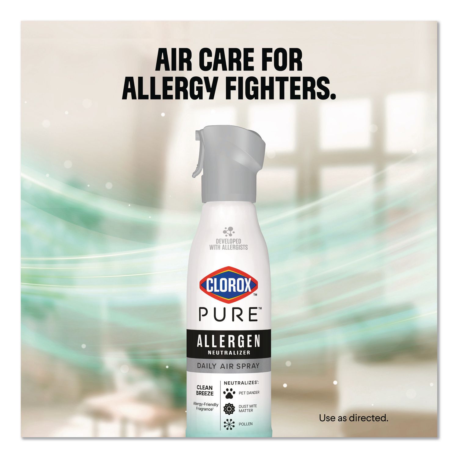 PURE Allergen Neutralizer Daily Air Spray, Clean Breeze, 8 Oz Aerosol Spray, 6/Carton