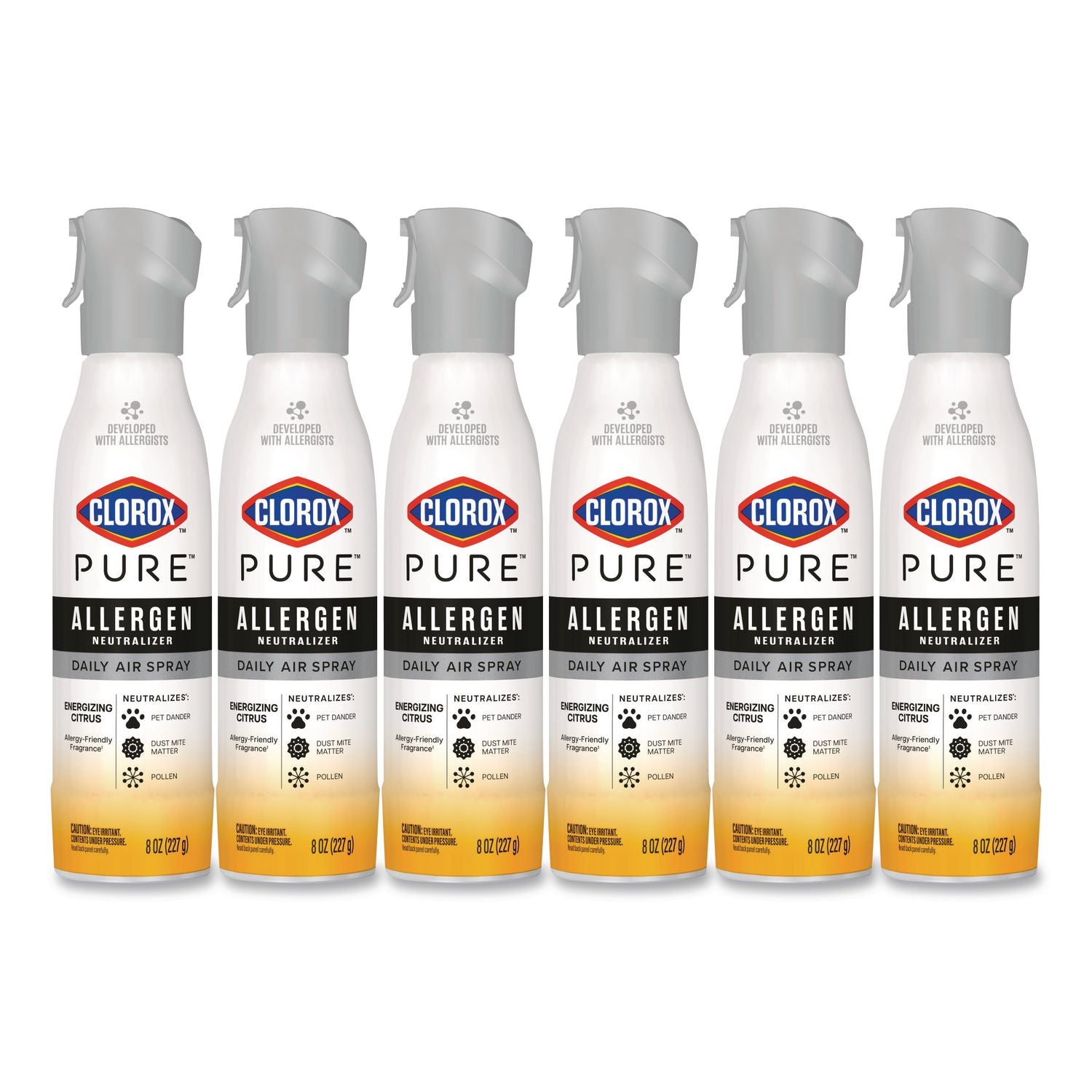 PURE Allergen Neutralizer Daily Air Spray, Citrus, 8 Oz Aerosol Spray, 6/Carton