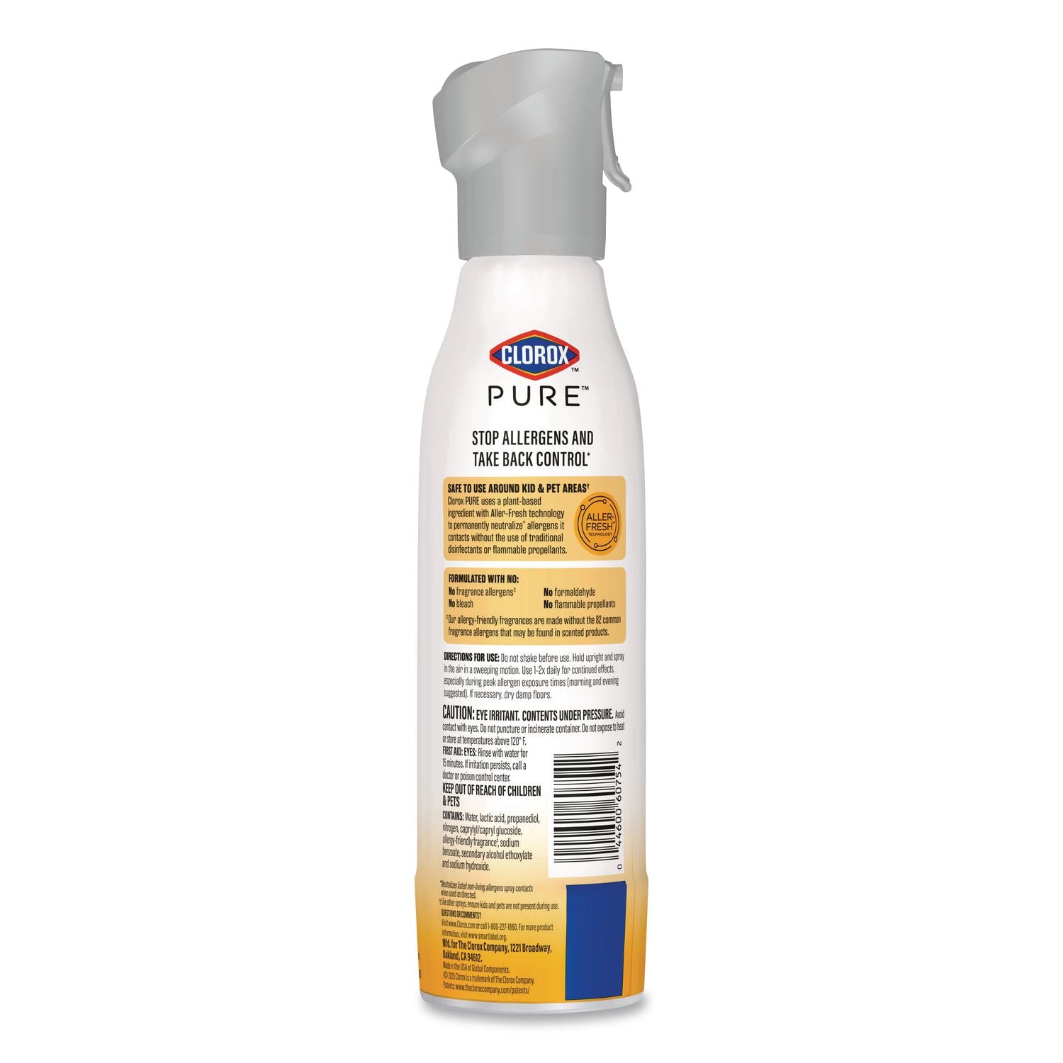 PURE Allergen Neutralizer Daily Air Spray, Citrus, 8 Oz Aerosol Spray, 6/Carton