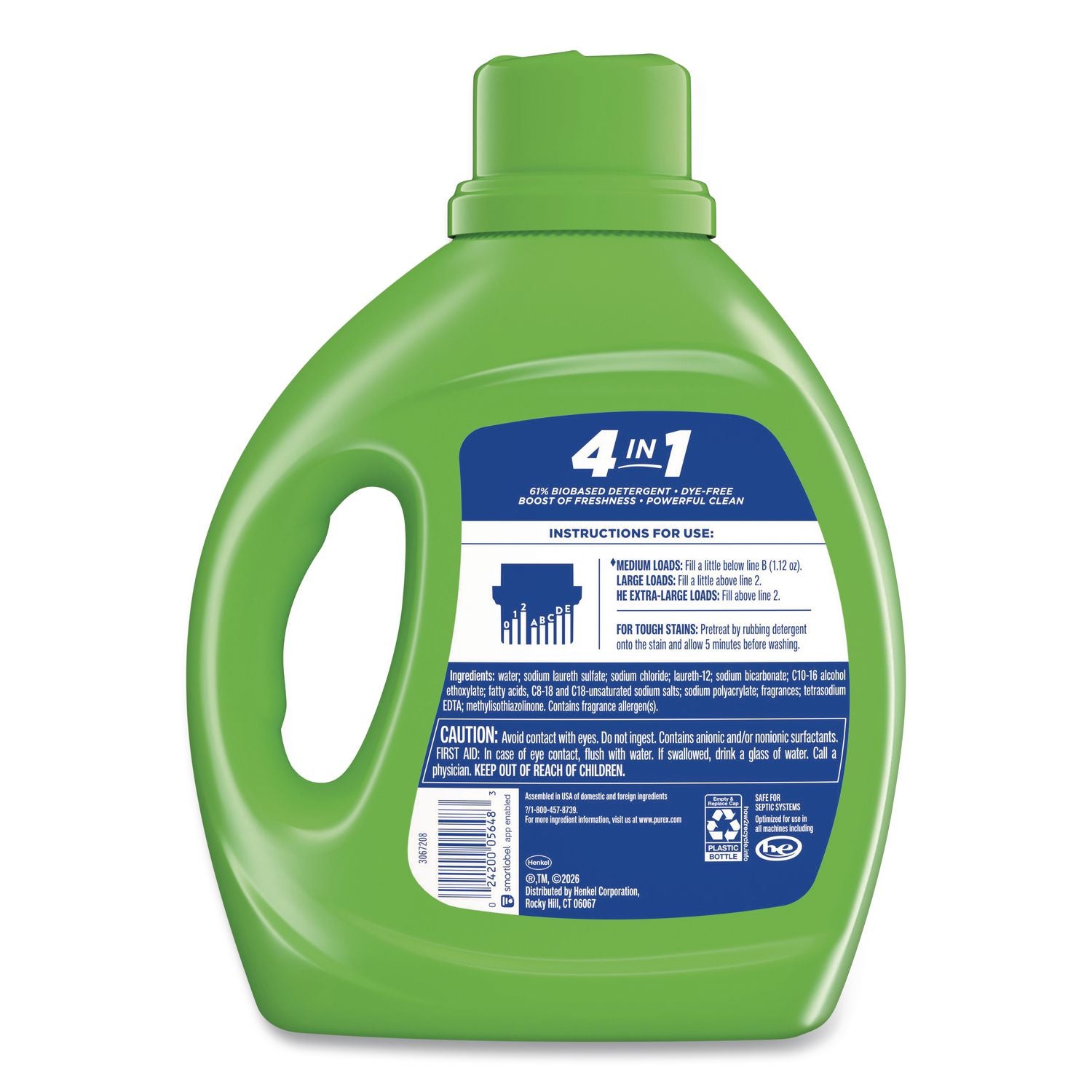Natural Elements Liquid Laundry Detergent, Fresh Lilies And Linen, 66 Oz Bottle, 6/Carton