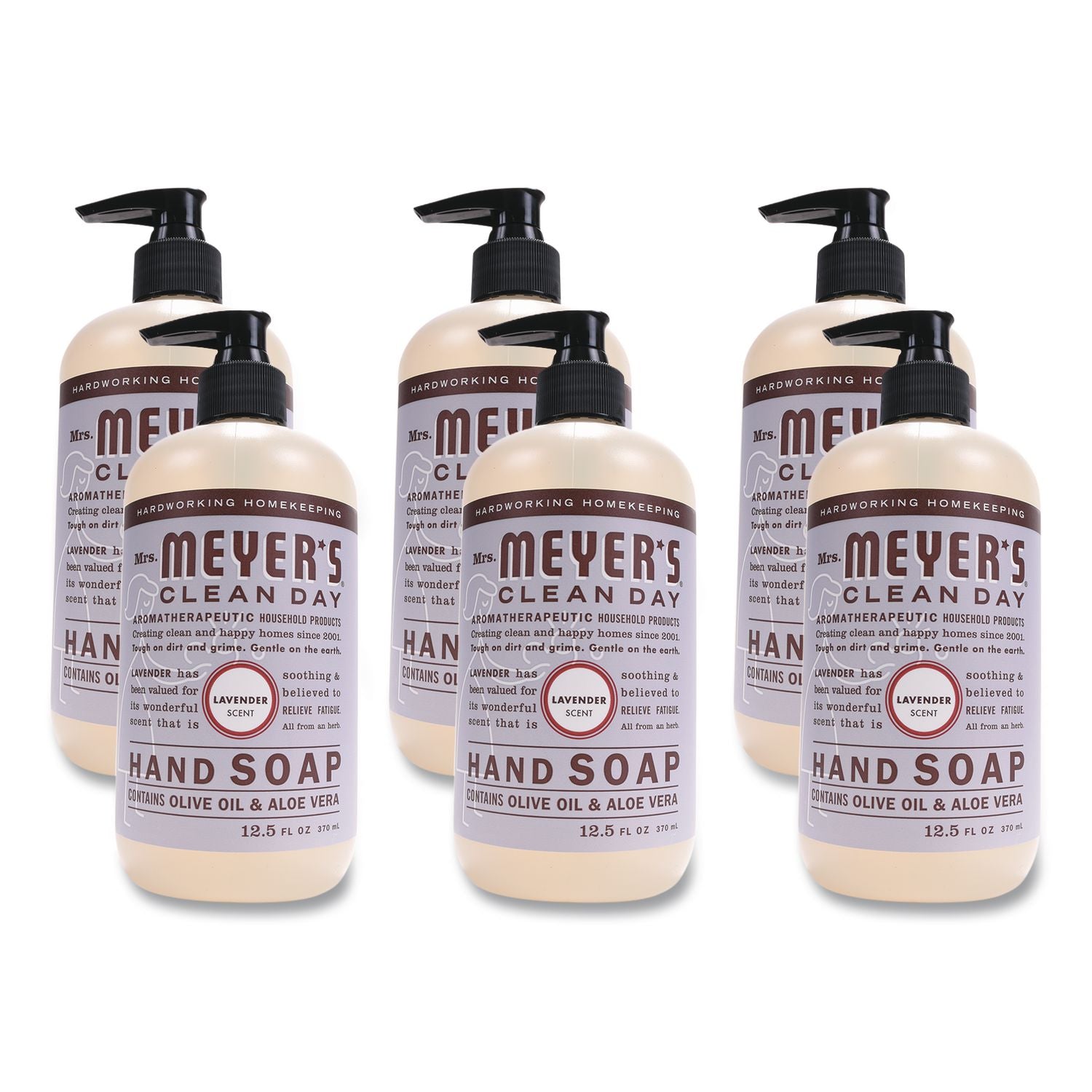 Clean Day Liquid Hand Soap, Lavender Scent, 12.5 Oz, 6/Carton