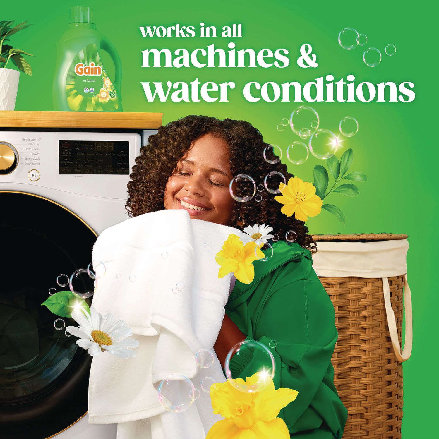 Liquid Laundry Detergent, Gain Original Scent, 19 Loads, 25 Oz Bottle, 6/Carton