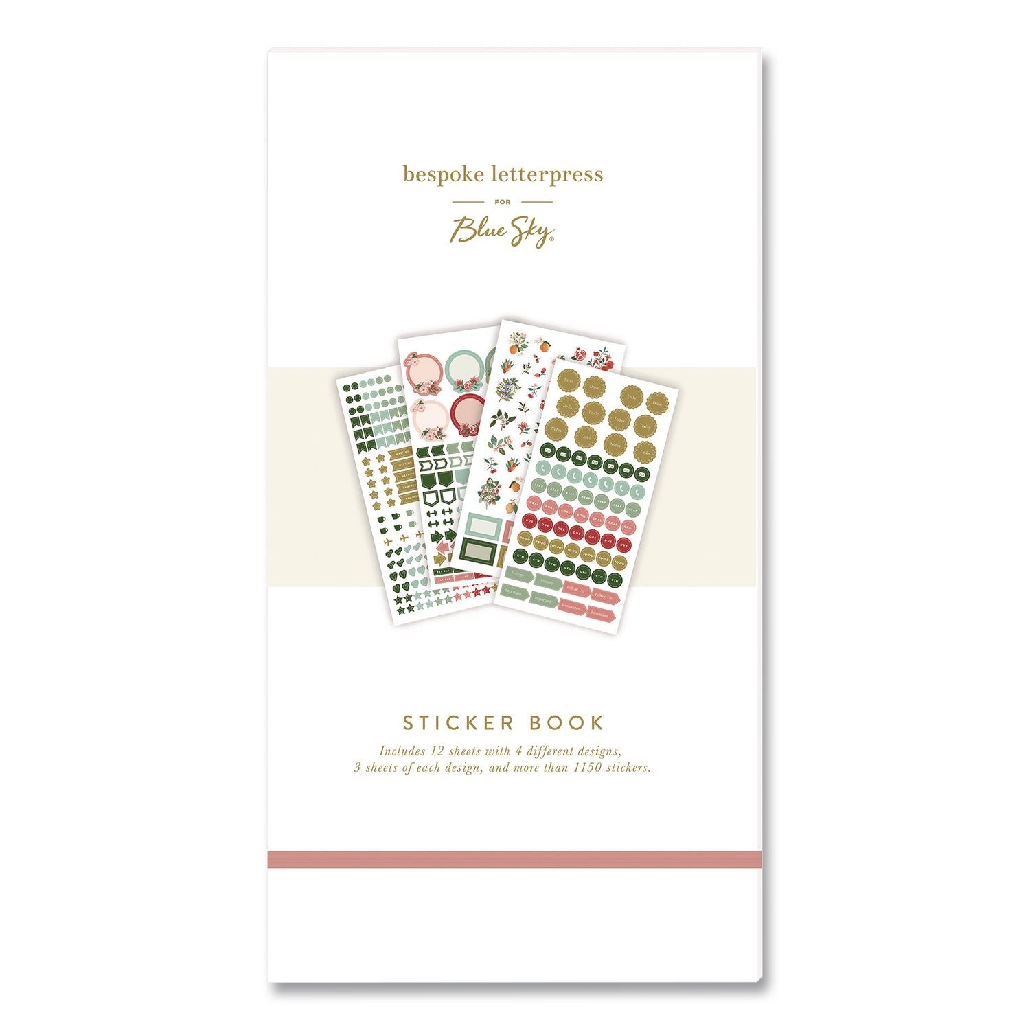 Bespoke Letterpress Stickers, Assorted Sizes/Designs/Colors, 1, 150/Pack