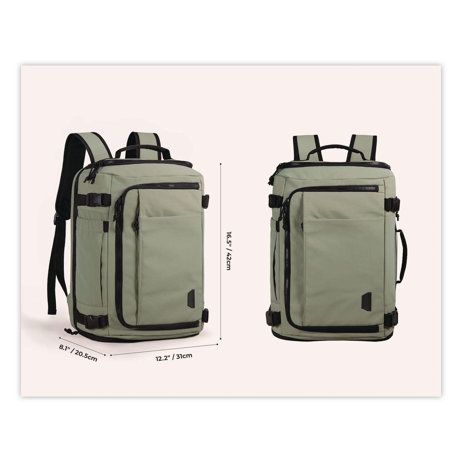 Blast Laptop Backpack, Fits Devices Up To 15.9", 12.2 X 8.1 X 16.5, Mossy